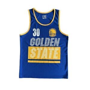 Stephen Curry 30 Golden State Blue Yellow Jersey Basketball NBA  Size S